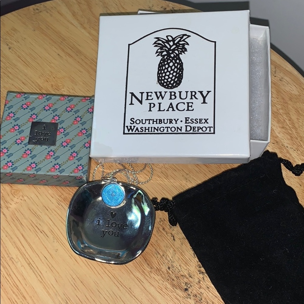 Newbury Place Blue and Silver Necklace W/ Boxes